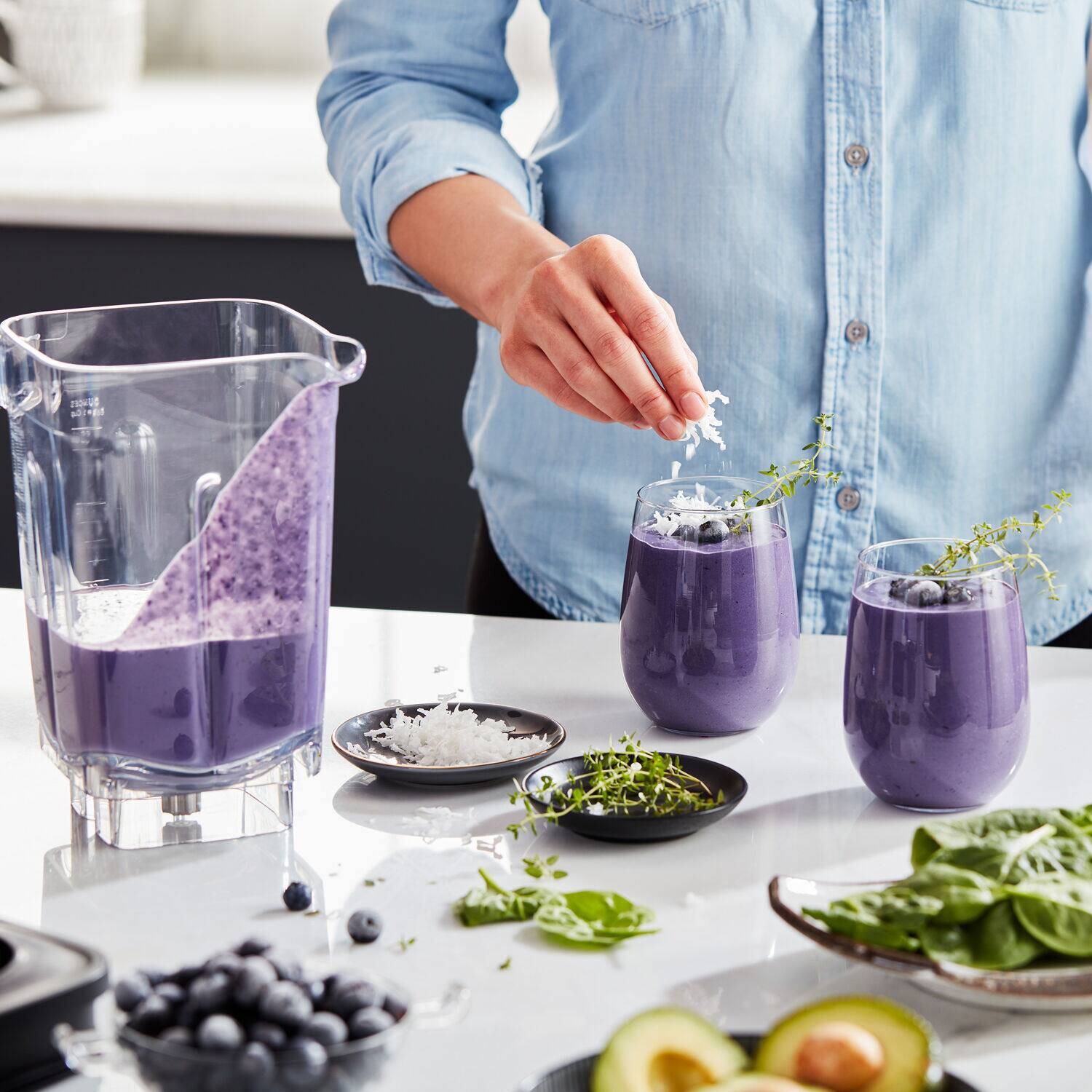 Alt View 9. KitchenAid - K400 1200W 56 oz. Variable 5-Speed BPA-Free Blender with Tamper, Blue Velvet - Blue Velvet.