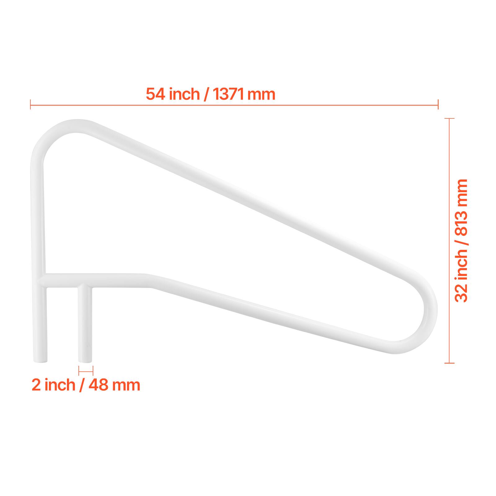 54 inch / 1371 mm  
32 inch / 813 mm  
2 inch / 48 mm