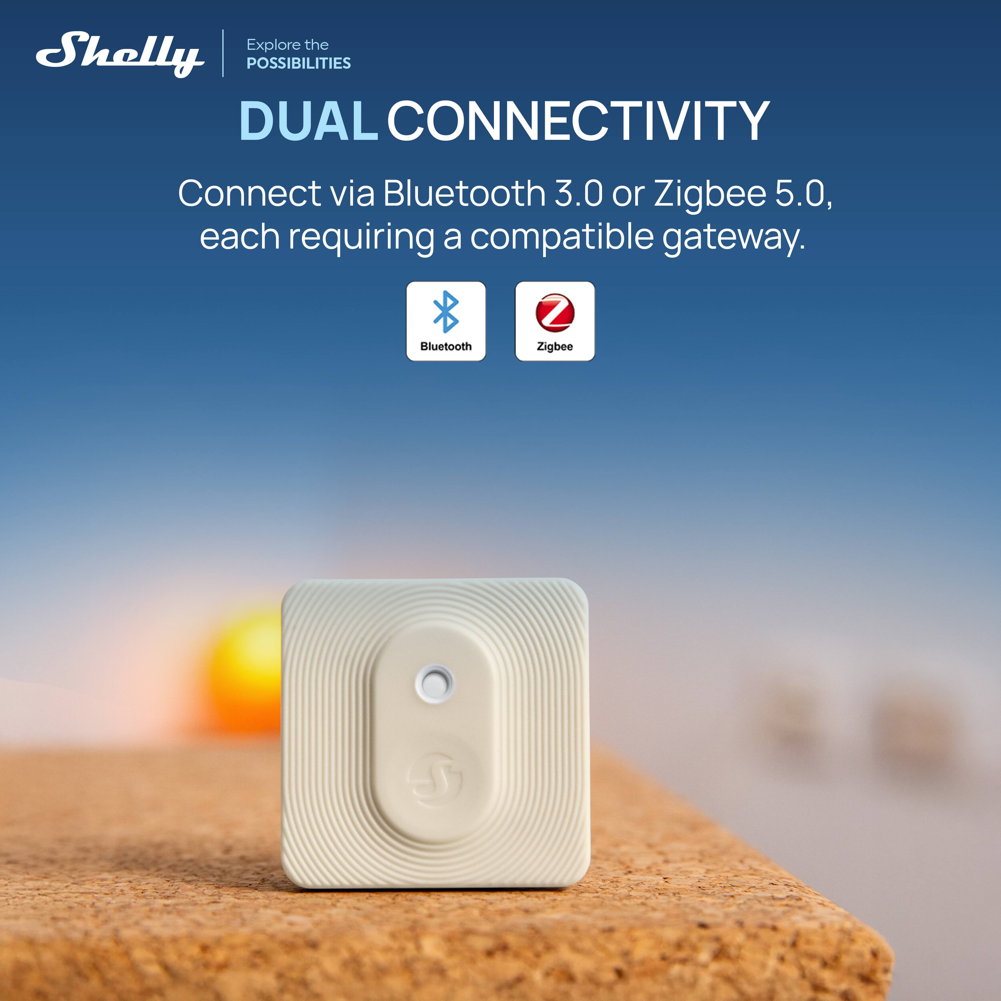 Explore the POSSIBILITIES  
DUAL CONNECTIVITY  
Connect via Bluetooth 3.0 or Zigbee 5.0, each requiring a compatible gateway.  
Bluetooth  
Zigbee