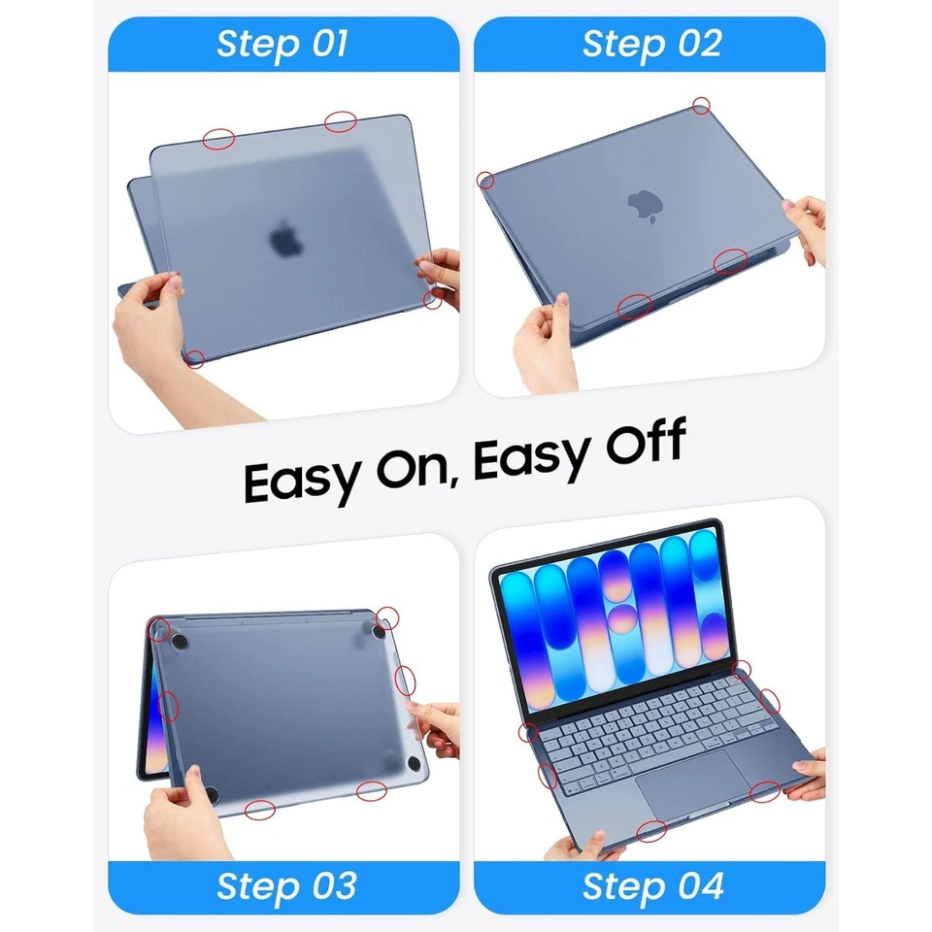 Step 01  
Step 02  
Easy Off Easy On,  
Step 03  
Step 04