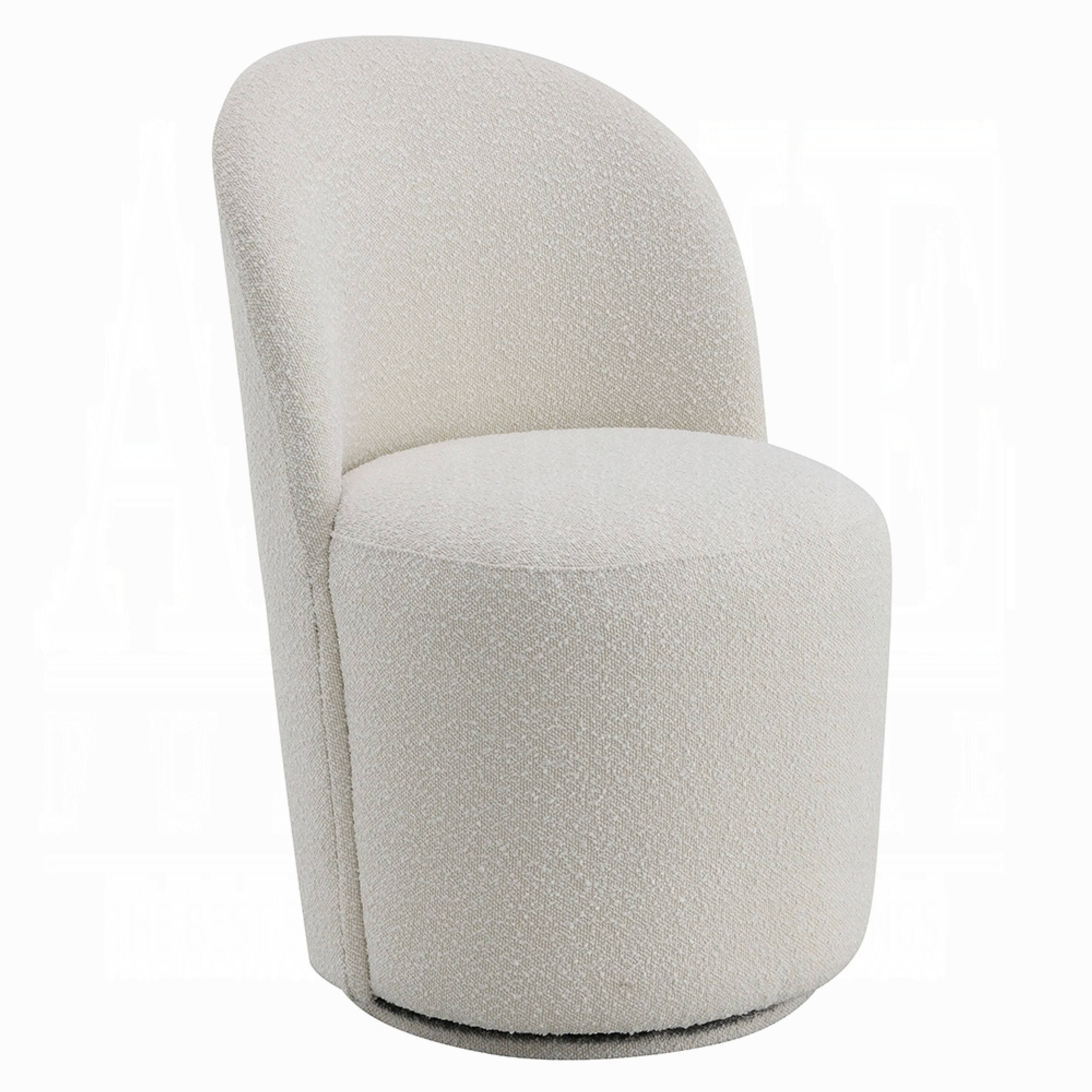 Manhattan Lane - Accent Chair Set of 2, 360 Degree Swivel Rotation - White