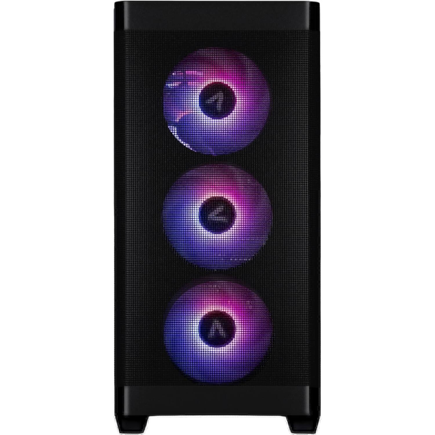 Alt View 2. Velztorm - Pilum Pre-Built Gaming Desktop PC (AMD Ryzen 7 5700X, GeForce RTX 5060, 32GB Memory, 1TB SSD, Liquid Cool, Windows 11) - Black.