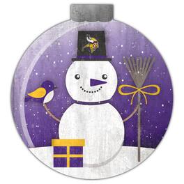 Fan Creations - Minnesota Vikings 12'' Snow Globe Wall Art - Multicolor