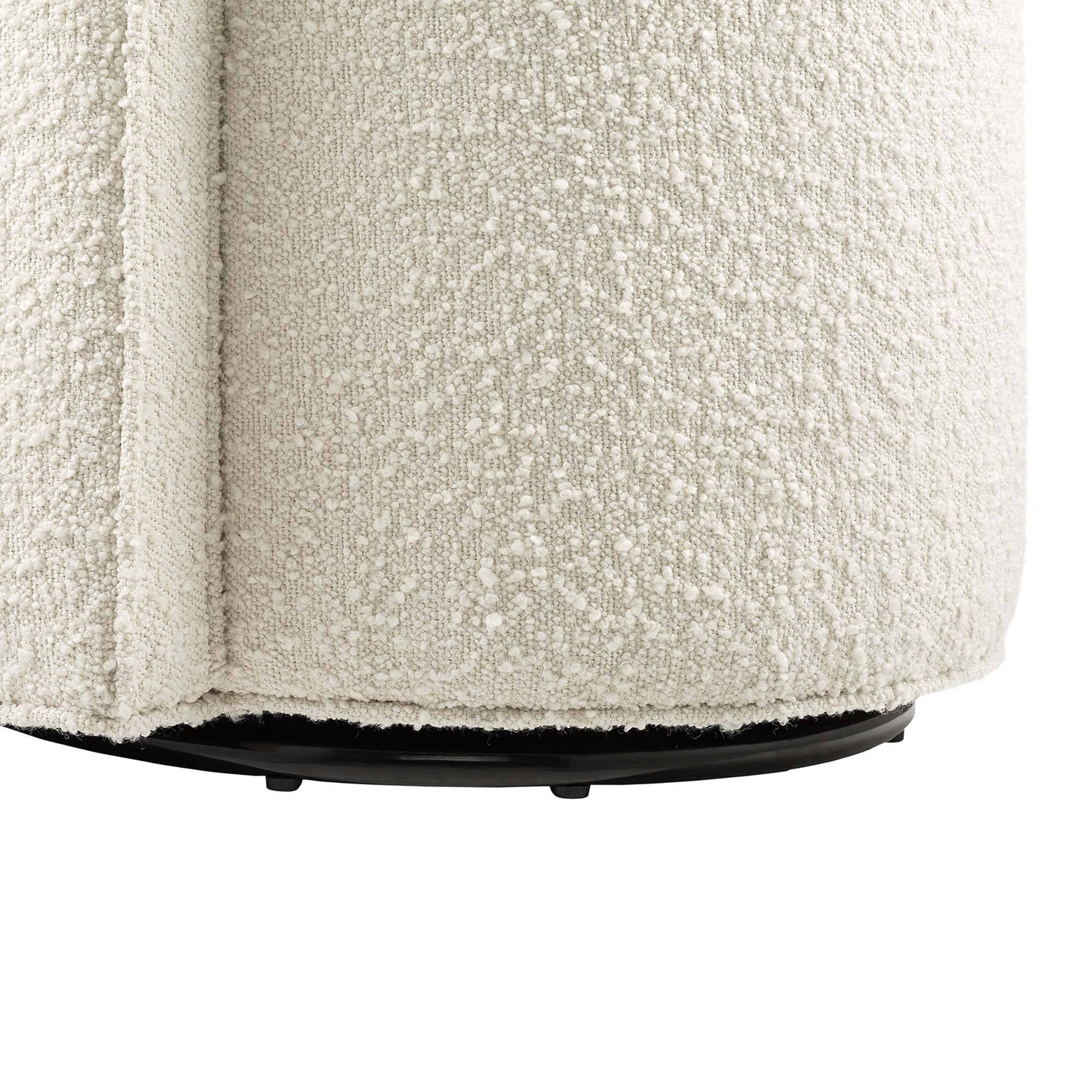 Alt View 5. Modway - Della Boucle Fabric Swivel Chair by Modway - Ivory.