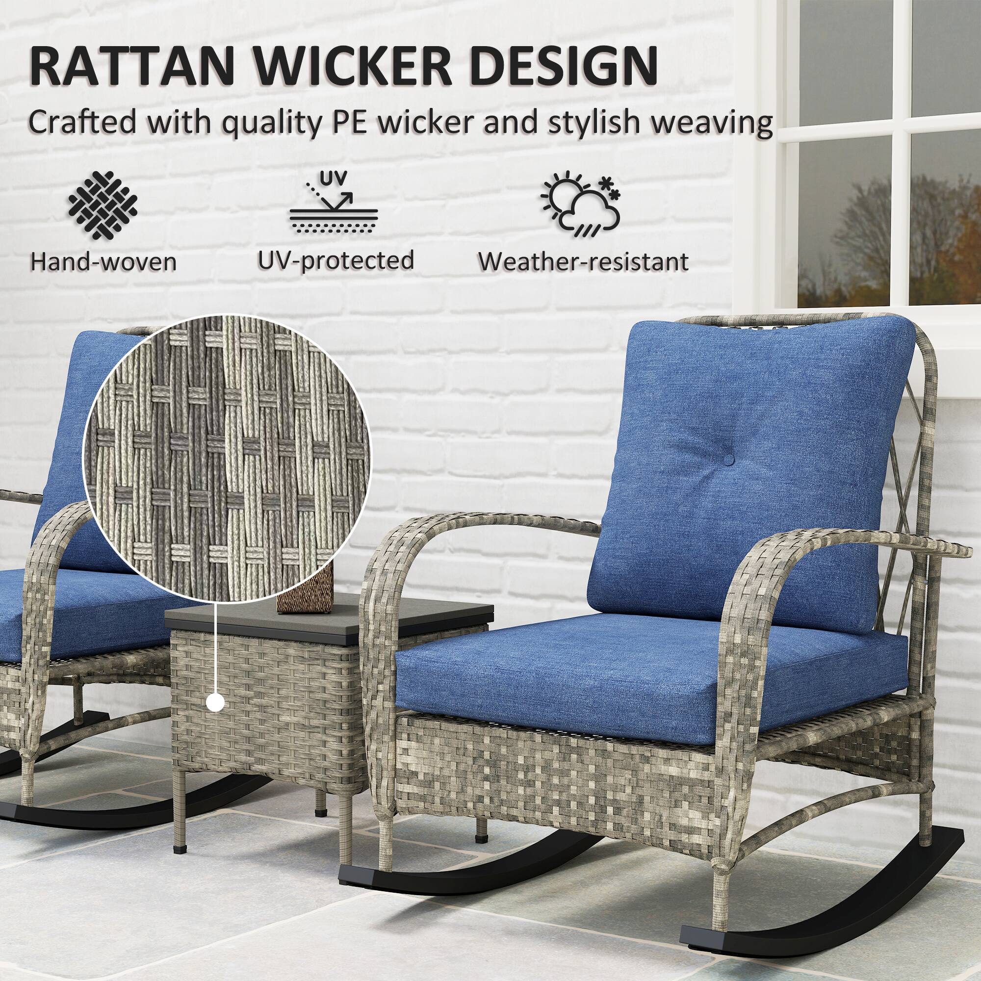 RATTAN WICKER DESIGN
Crafted with quality PE wicker and stylish weaving
Hand-woven
UV-protected
Weather-resistant