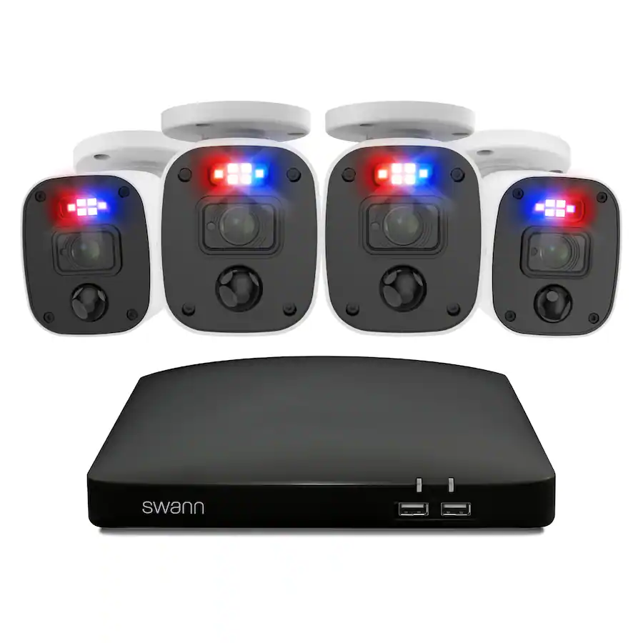 Swann SwannForce 4K Security Camera System, 4x Bullet Analog CCTV