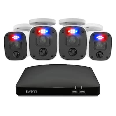 Swann SwannForce 4K Security Camera System, 4x Bullet Analog CCTV Swann SwannForce 4K Security Camera System, 4x Bullet Analog CCTV