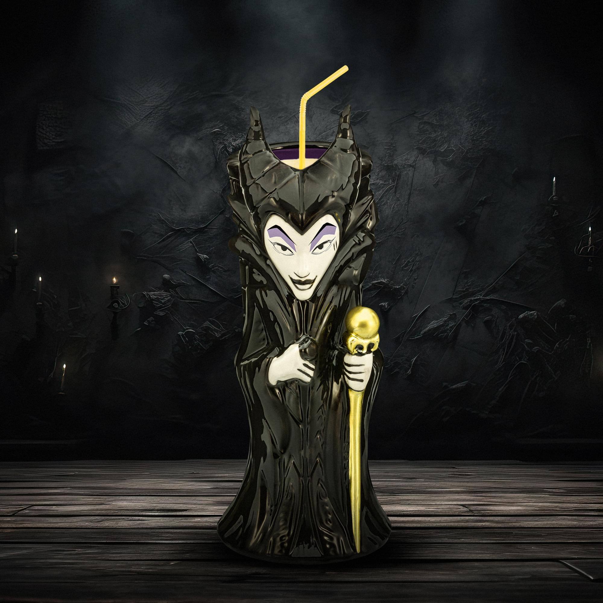 Alt View 1. Disney - Geeki Tikis Disney Villains Maleficent Ceramic Mug | Holds 20 Ounces - Black.