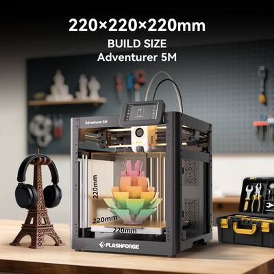 Flashforge Adventurer 5M 3D Printer, Auto Leveling, Max 600mm/s Flashforge Adventurer 5M 3D Printer, Auto Leveling, Max 600mm/s