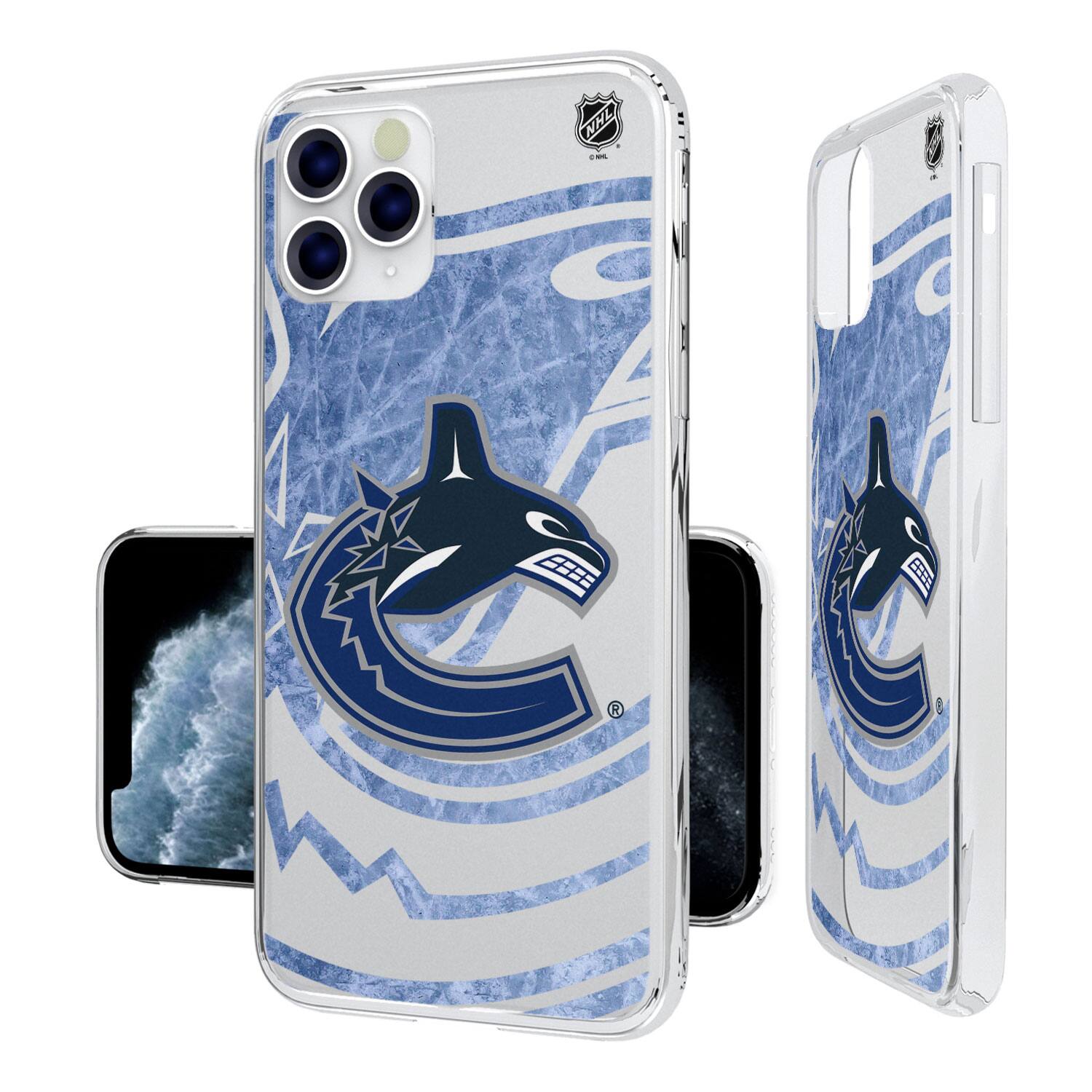 Front. Keyscaper - Vancouver Canucks iPhone Clear Ice Case - 15 - Multicolor.