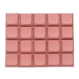 Unique Bargains - 20pcs PBT Keycap Set, Colorful Mechanical Numeric Keypads Portable Blank Keycaps for Office Gaming DIY - Dark Pink