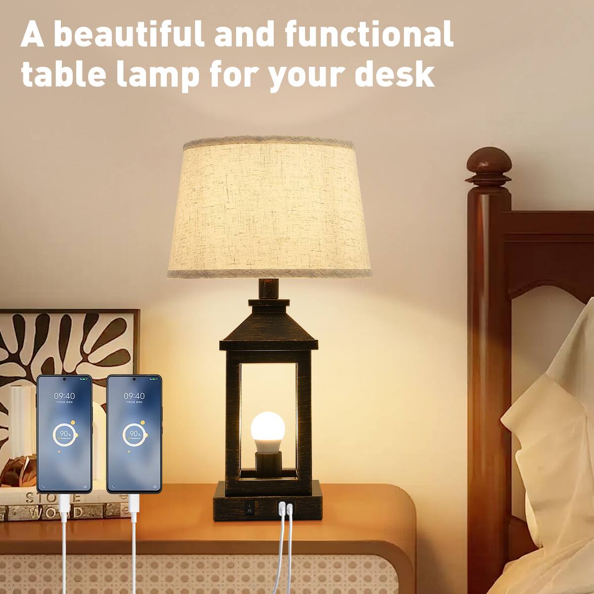 A beautiful and functional table lamp for your desk