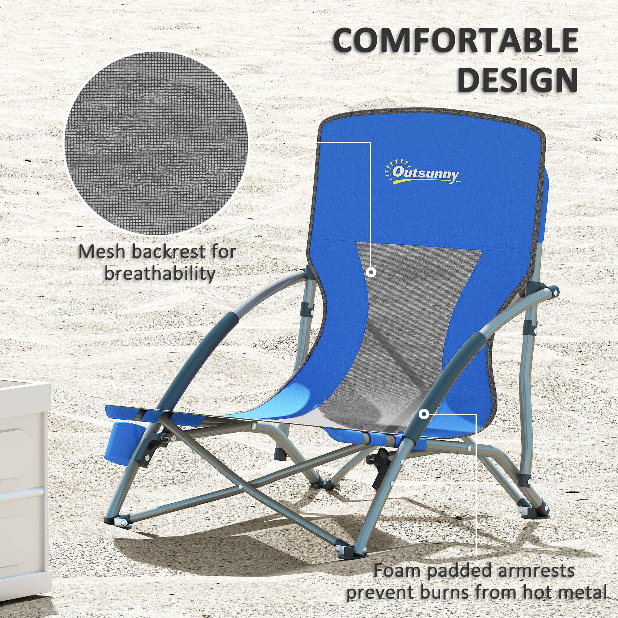 COMFORTABLE DESIGN
Outsunny
Mesh backrest for breathability
Foam padded armrests prevent burns from hot metal