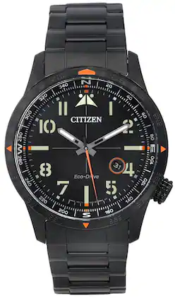 Citizen - Eco-Drive Stainless Steel Dial BM7555-83E 100M Men`s Watch - Black