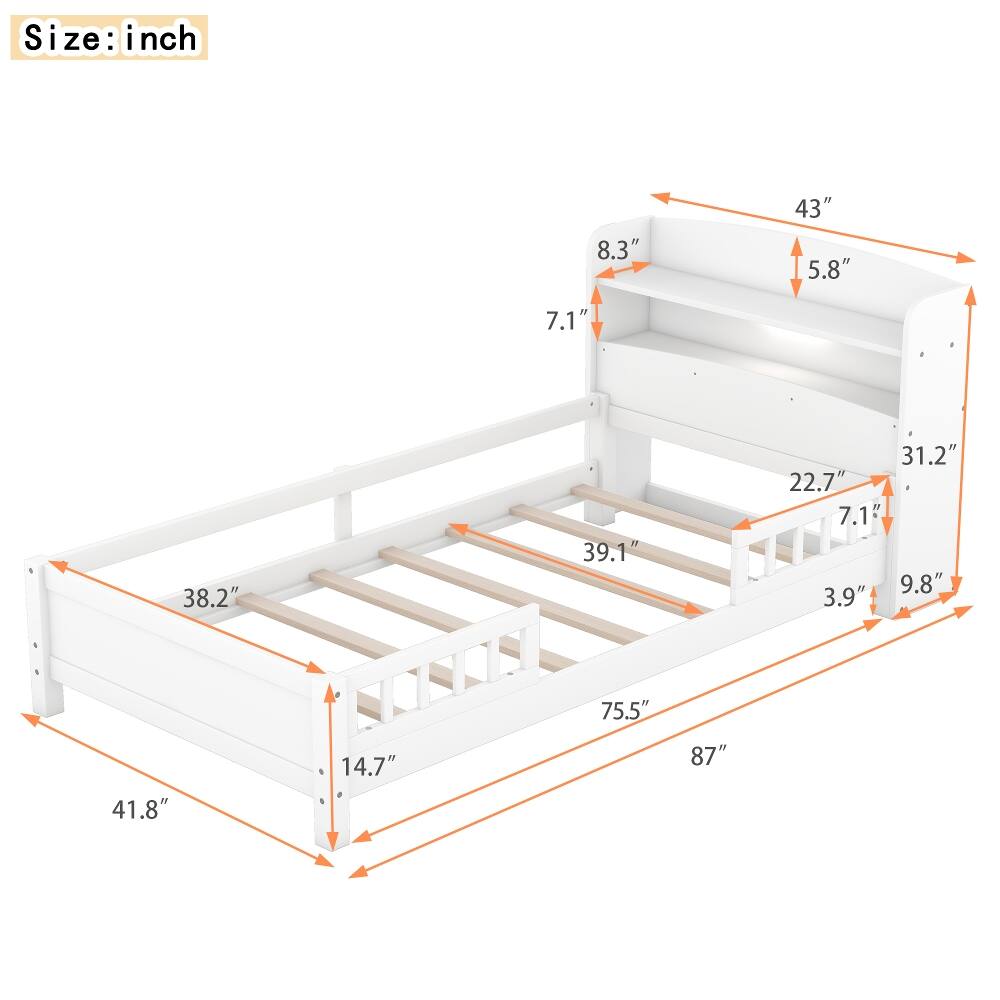 Size: inch  
8.3" 43" 5.8" 7.1" 38.2" 39.1" 31.2" 22.7" 7.1" 9.8" 3.9" 75.5" 41.8" 14.7" 87"