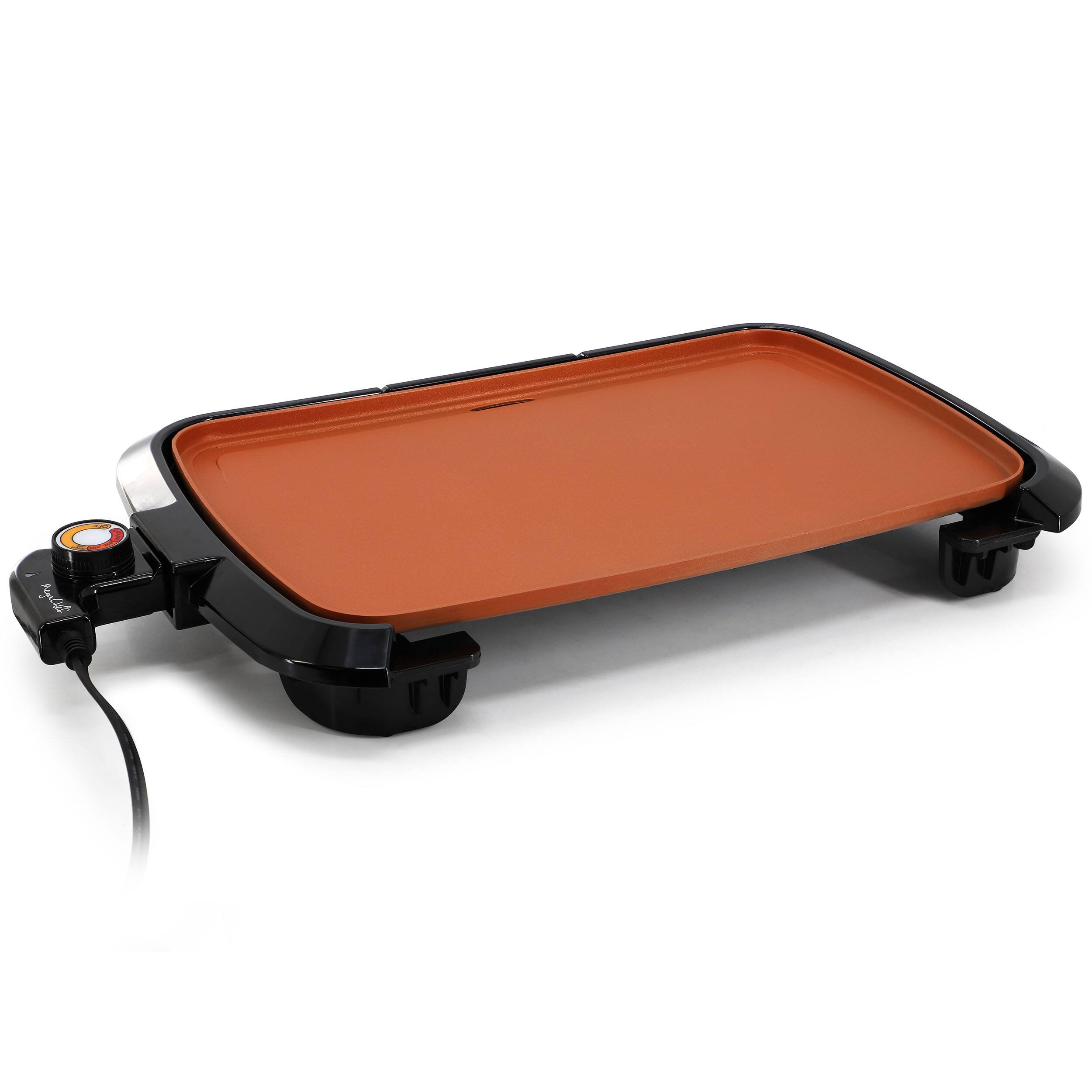 Alt View 2. MegaChef - MegaChef 16 Inch Electric Grill in Black with Copper Coating - Copper.