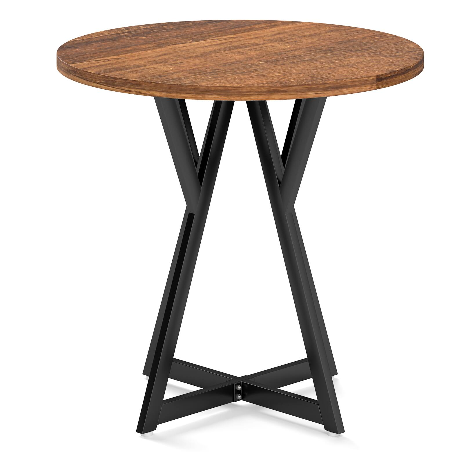 Alt View 9. Gymax - Gymax 31.5Inch Round Dining Table for 2-4Modern Kitchen Table w/Thick Wooden Tabletop - Brown.