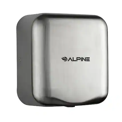 Front. Alpine Industries - Hemlock Commercial Stainless Steel Automatic 220-Volt High-Speed Electric Hand Dryer - Stainless Steel.