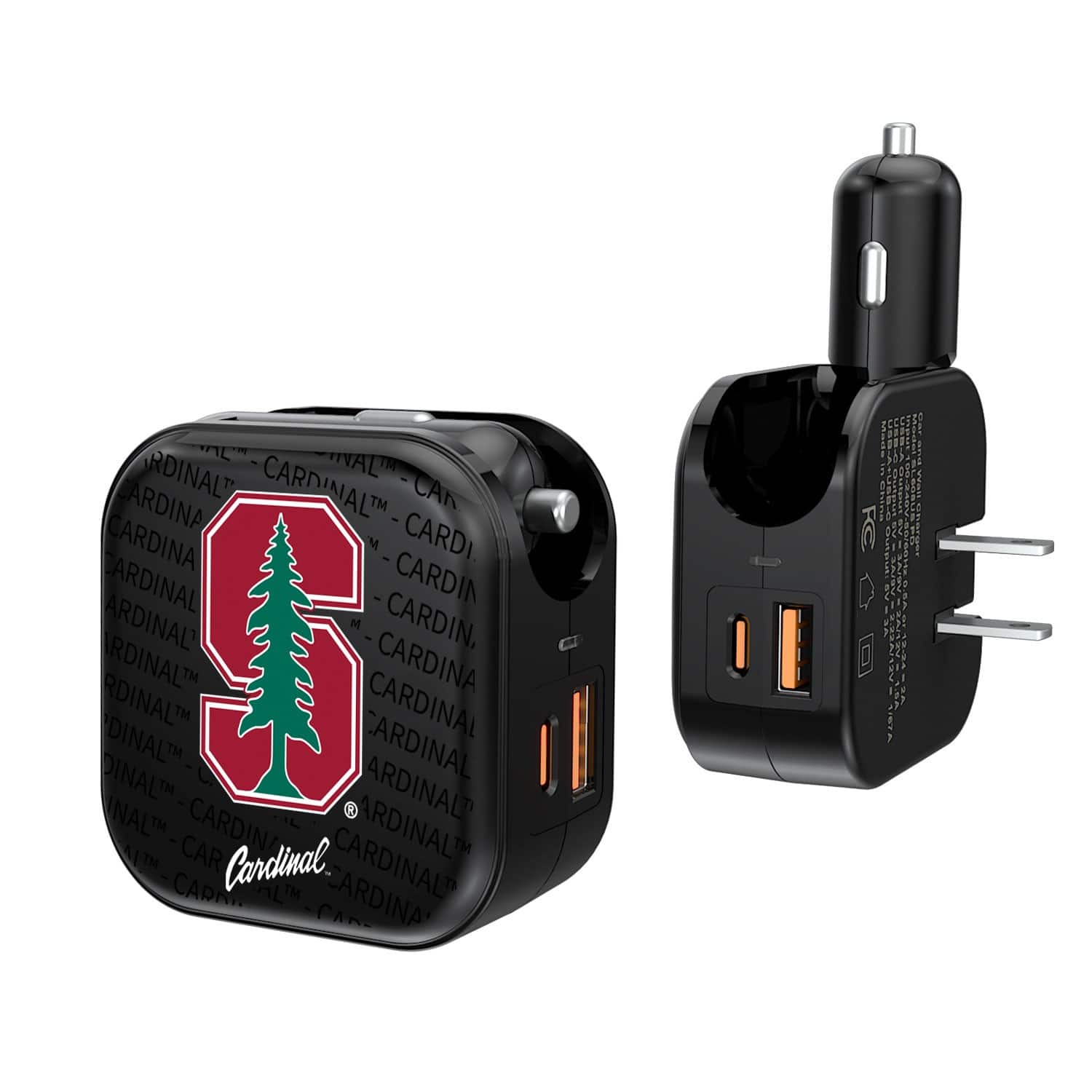 Keyscaper - Stanford Cardinal Team Logo Dual Port USB Car & Home Charger - Multicolor price history on PriceWatchPro