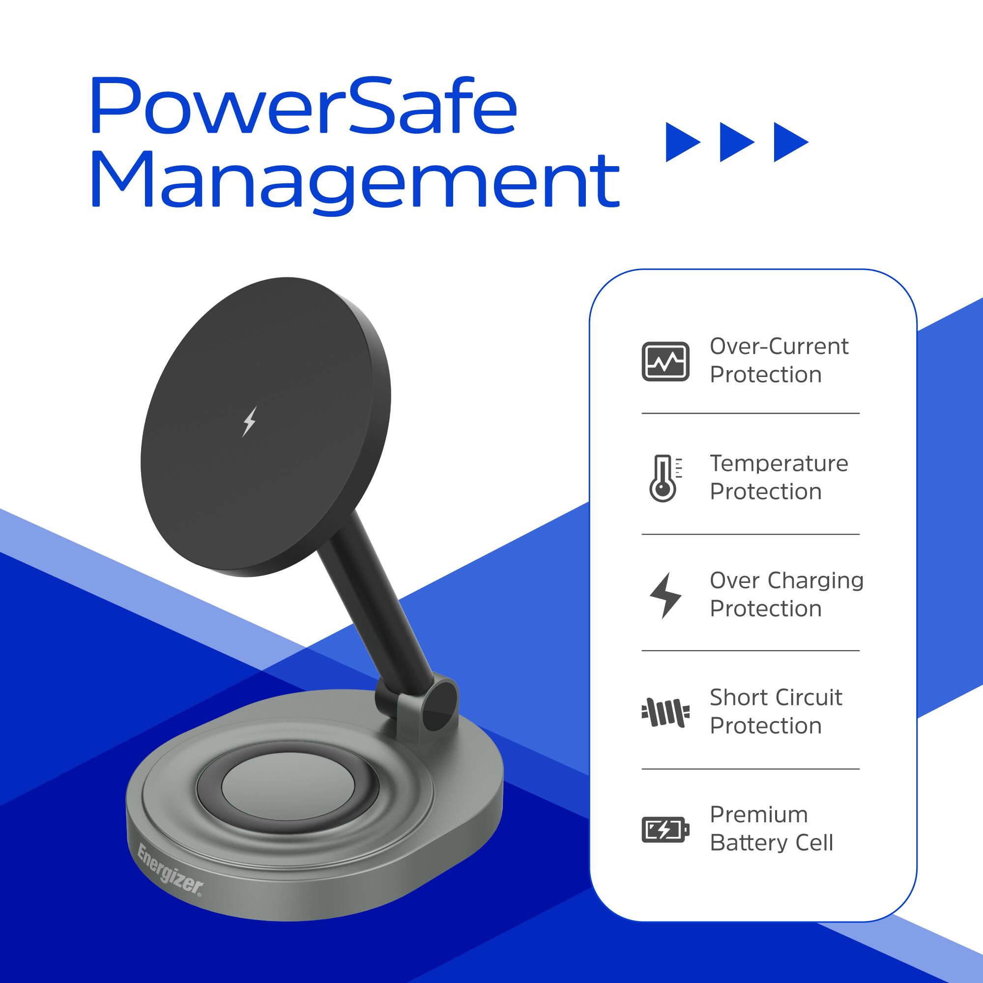 PowerSafe Management Over-Current Protection Temperature Protection Over-Charging Protection Short Circuit Protection Energizer Premium Battery Cell