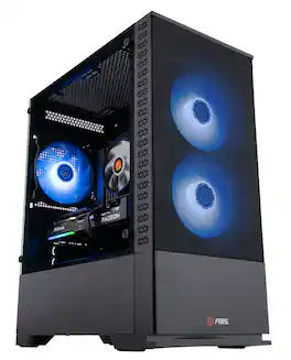 ADVANCED BATTLESTATIONS - ABS Cyclone Ruby Gaming PC - Windows 11 - AMD Ryzen 5 9600X - Radeon RX 9060 XT - 32GB DDR5 6400 - 1TB - Black