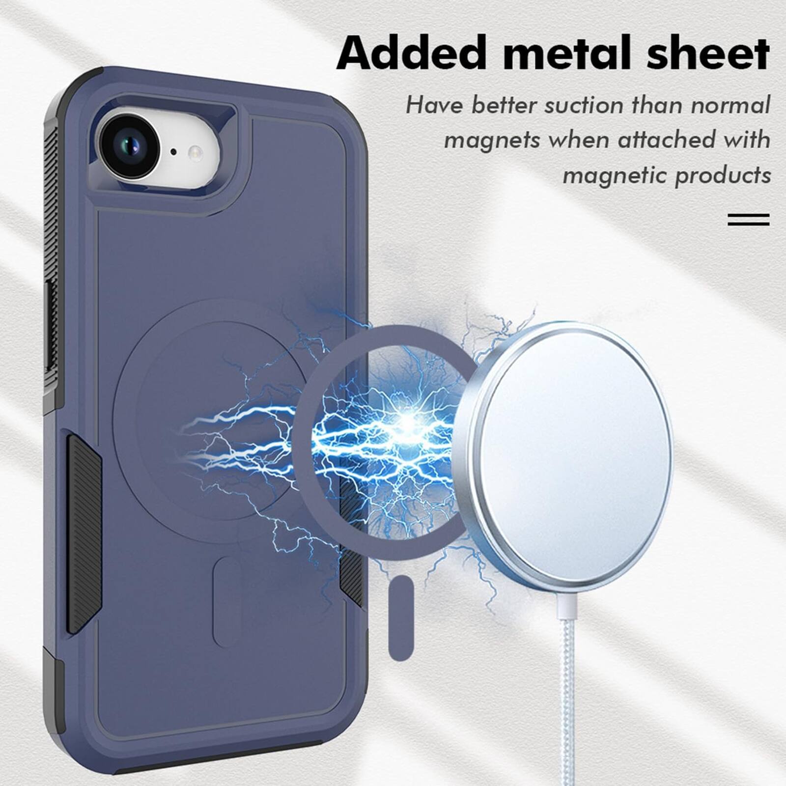 Added metal sheet  
Have better suction than normal magnets when attached with magnetic products