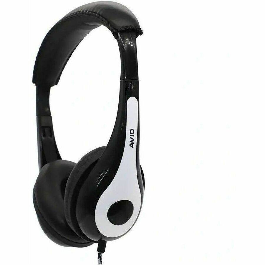 Alt View 1. Avid - AVID AE-35 Headphone - Stereo - USB Type A - Wired - 32 Ohm - 20 Hz to 20 kHz - On-ear, Over-the-head - Binaural - White,Black.