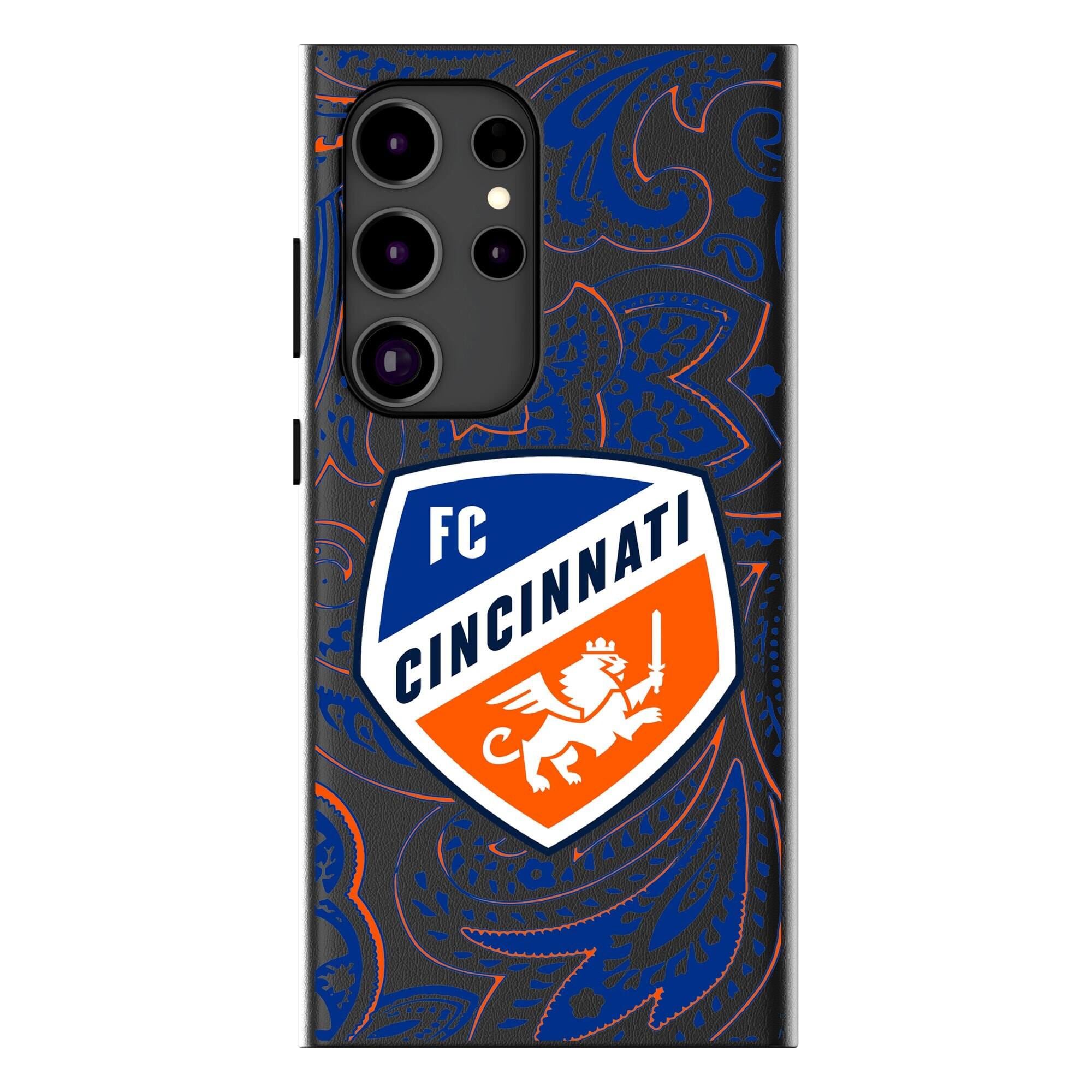 Front. Keyscaper - Black FC Cincinnati Galaxy Magnetic Bump Case - S24 - Black.