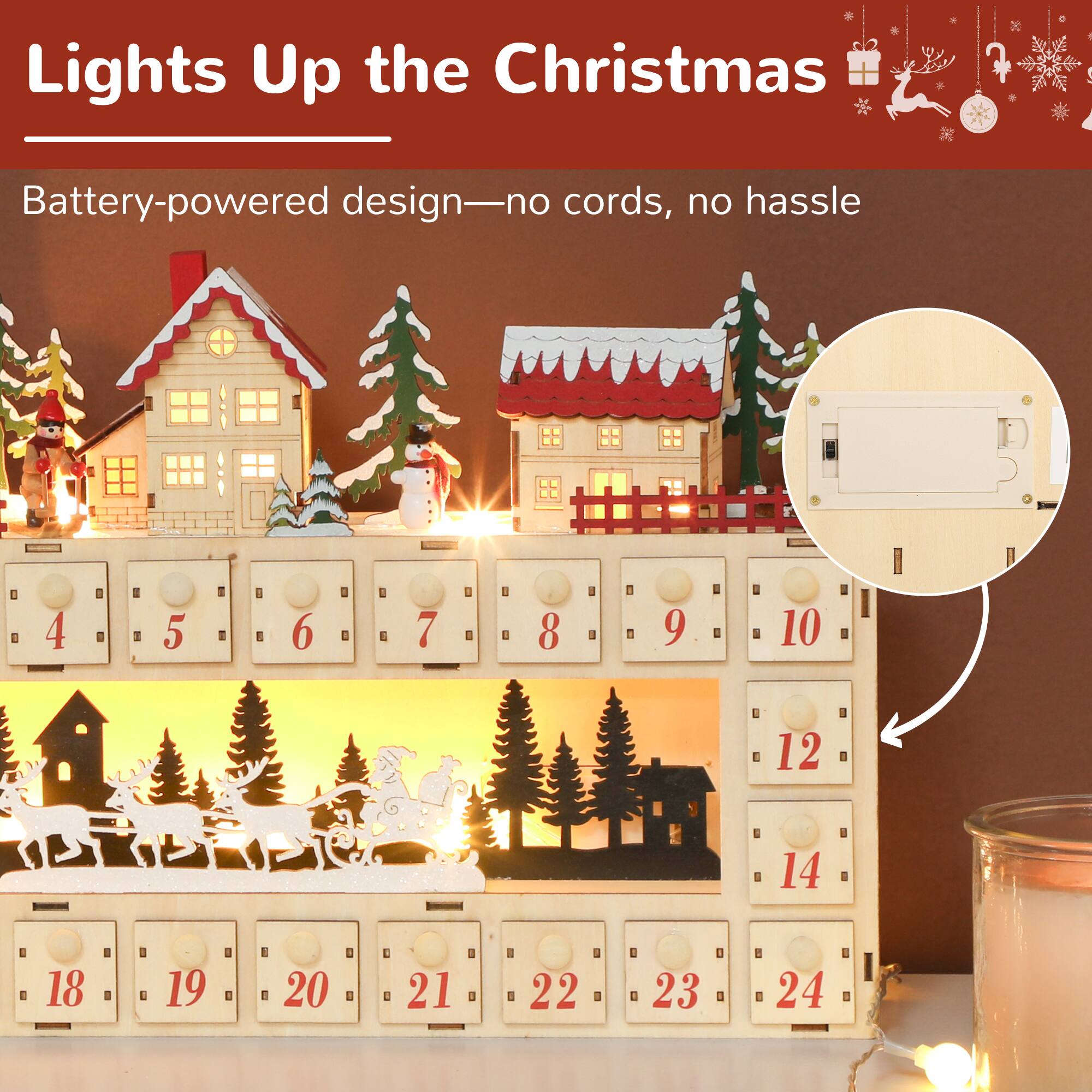Lights Up the Christmas

Battery-powered design—no cords, no hassle