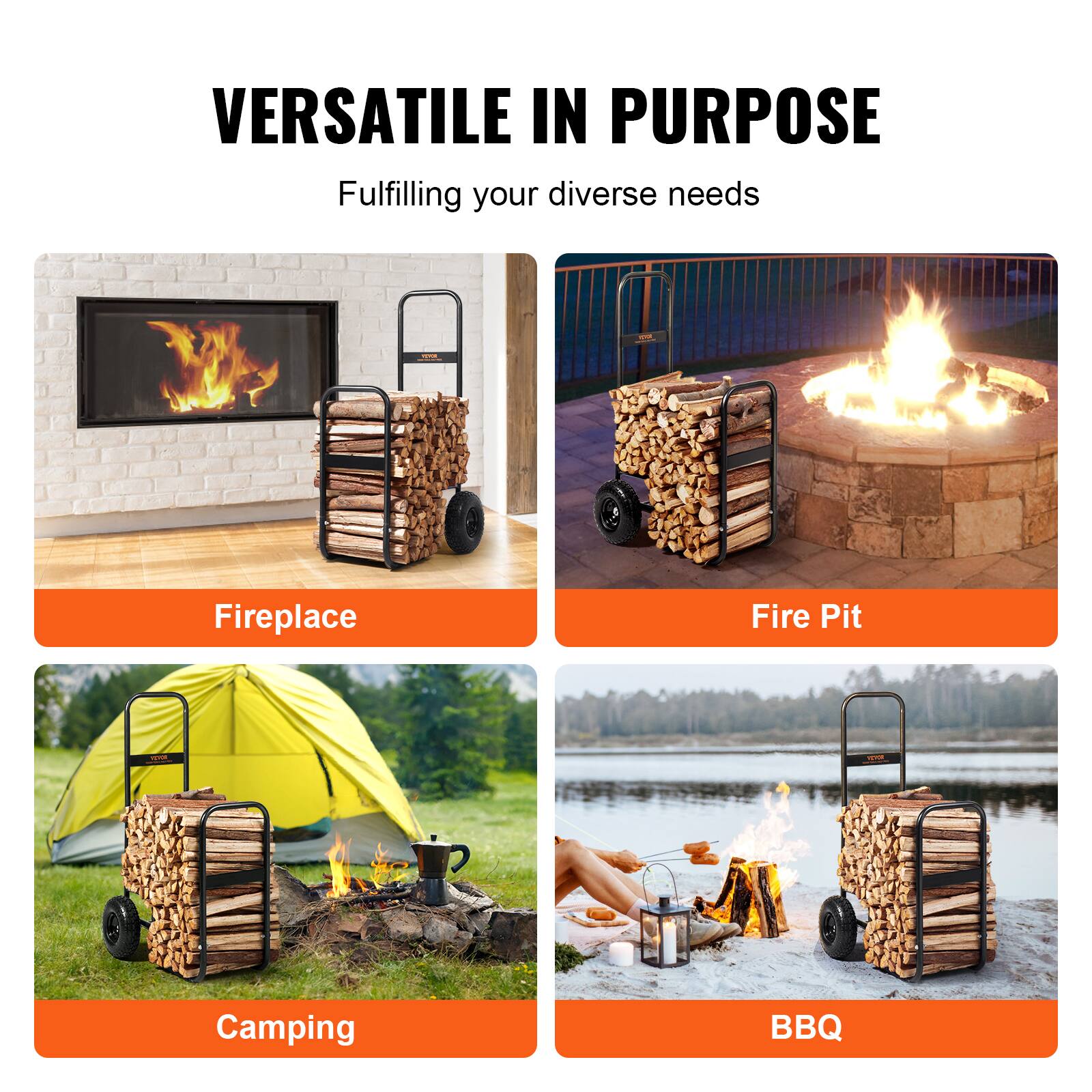 VERSATILE IN PURPOSE  
Fulfilling your diverse needs

- Fireplace
- Fire Pit
- Camping
- BBQ