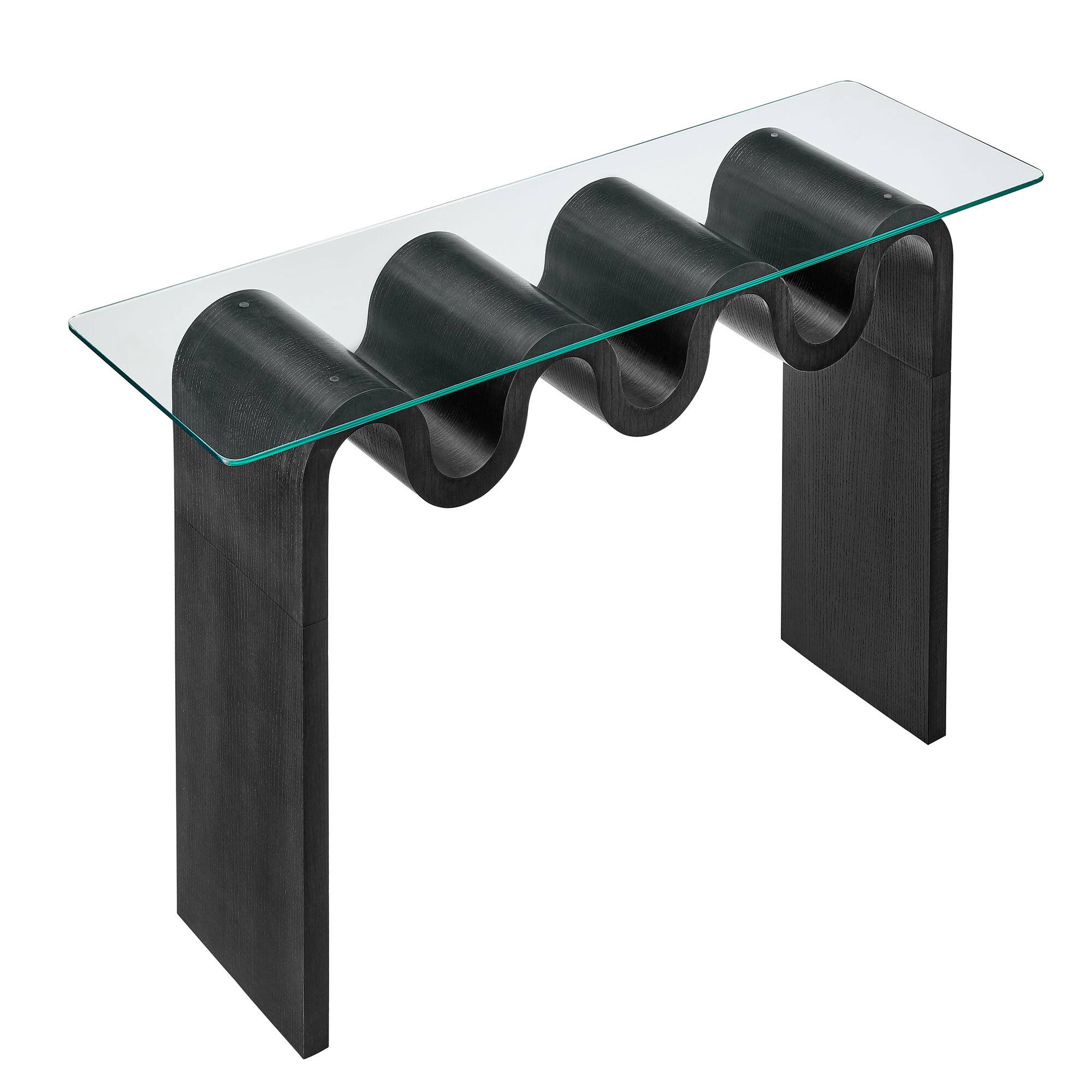 Alt View 4. Modway - Ondine Glass Top 50" Console Table by Modway - Black.