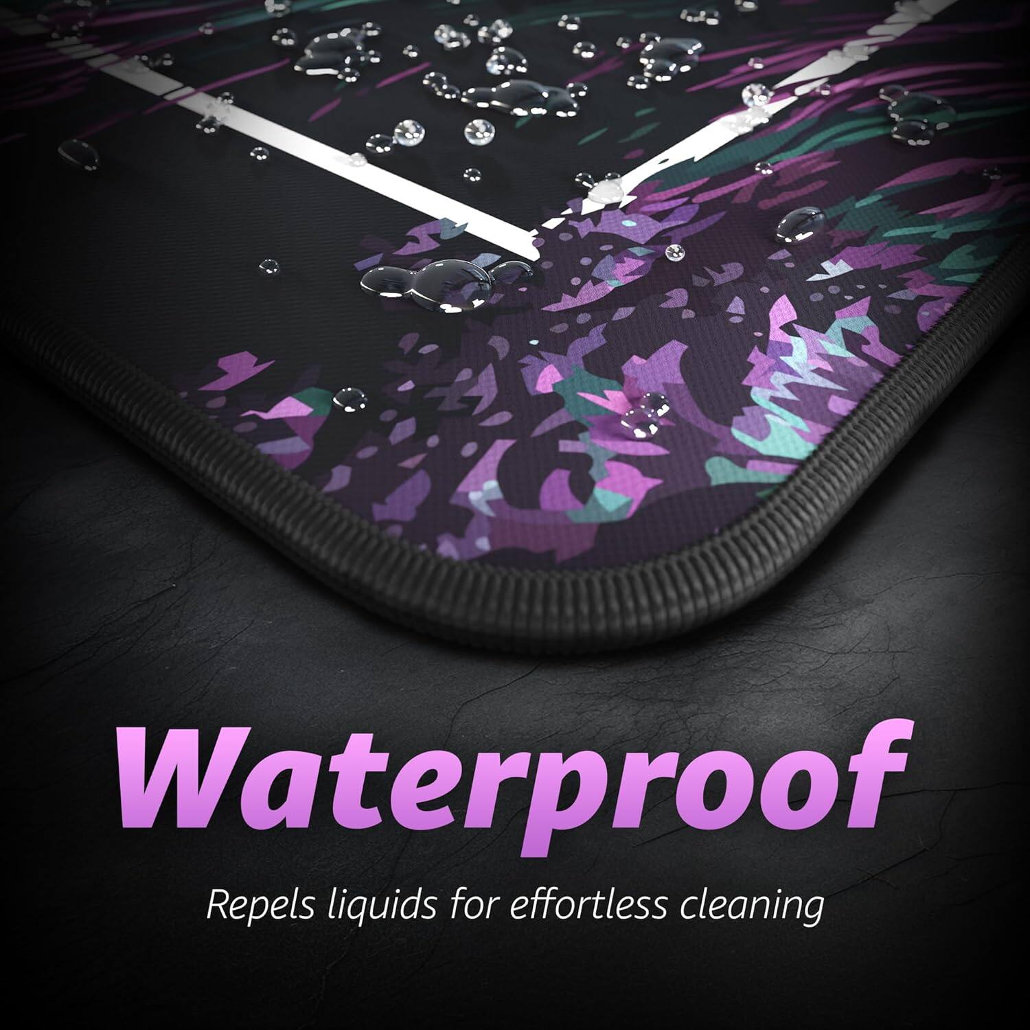 Waterproof  
Repels liquids for effortless cleaning