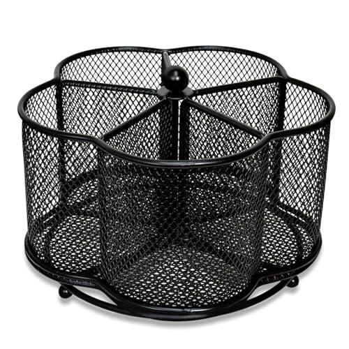 Front. Vulpecula Spade - 360 Degree Rotate Pen Holder for Desk Mesh Desk Pen Organizer Pencil Holder Large Capacity Accessories & Workspace.