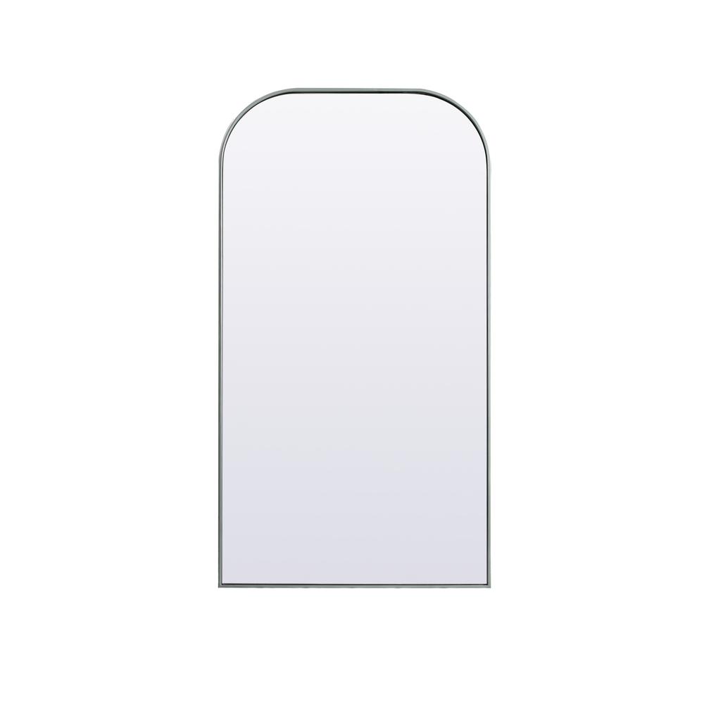 Alt View 7. Elegant Decor - Metal Frame Arch Full Length Mirror 35x66 Inch in Silver - Silver.