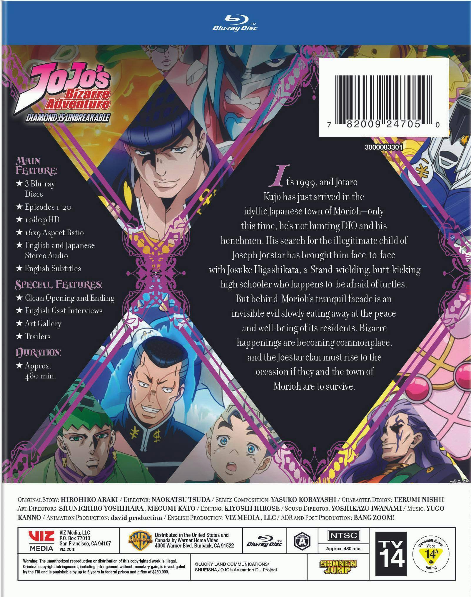 Angle. JoJo's Bizarre Adventure: Diamond Is Unbreakable - Part 1 (Box Set) [Blu-ray].