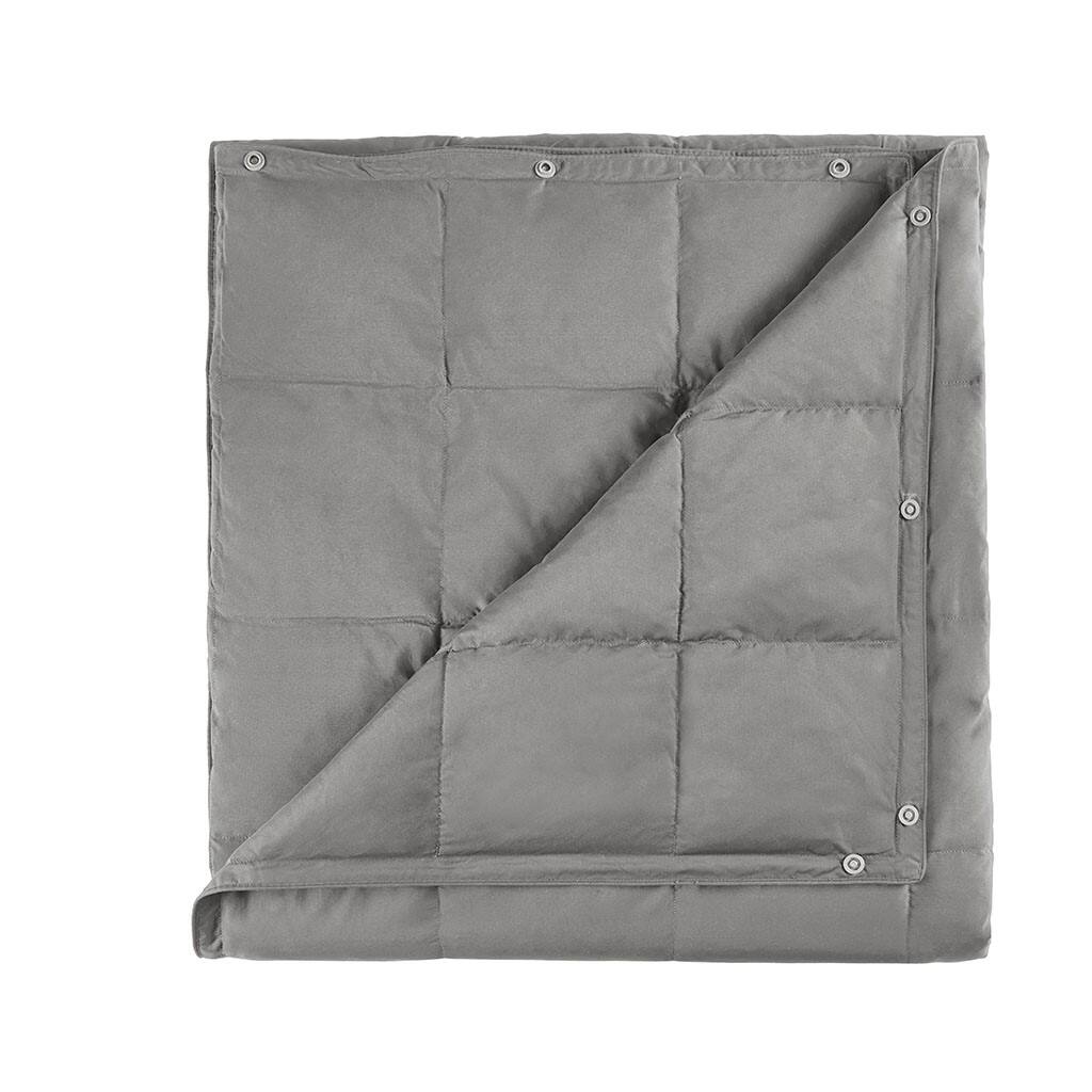Alt View 5. Gracie Mills - Gracie Mills Alvarez Classic Box Quilted Wearable Multipurpose Throw Blanket - Grey.