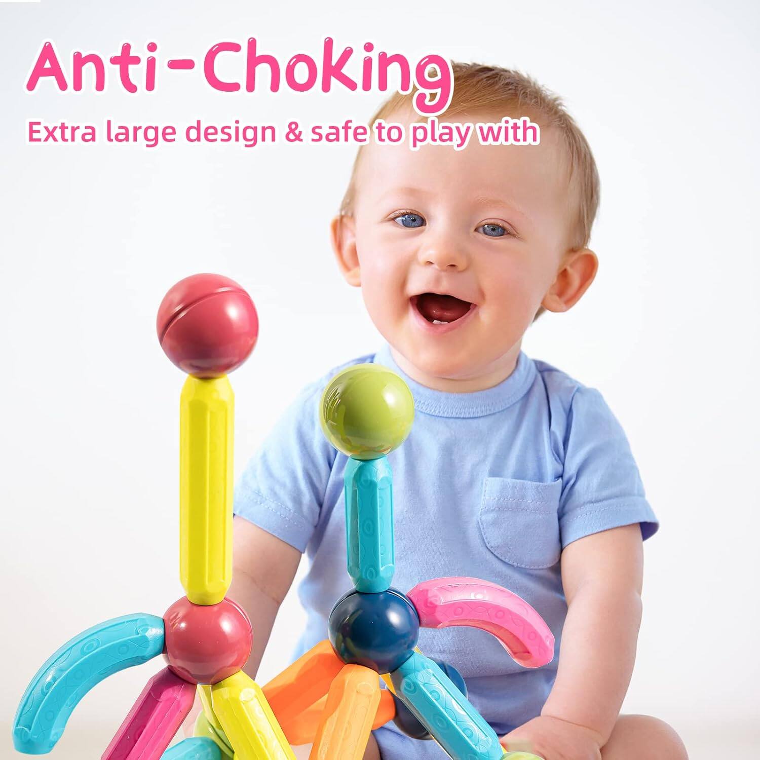 Anti-Choking
Extra large design & safe to play with