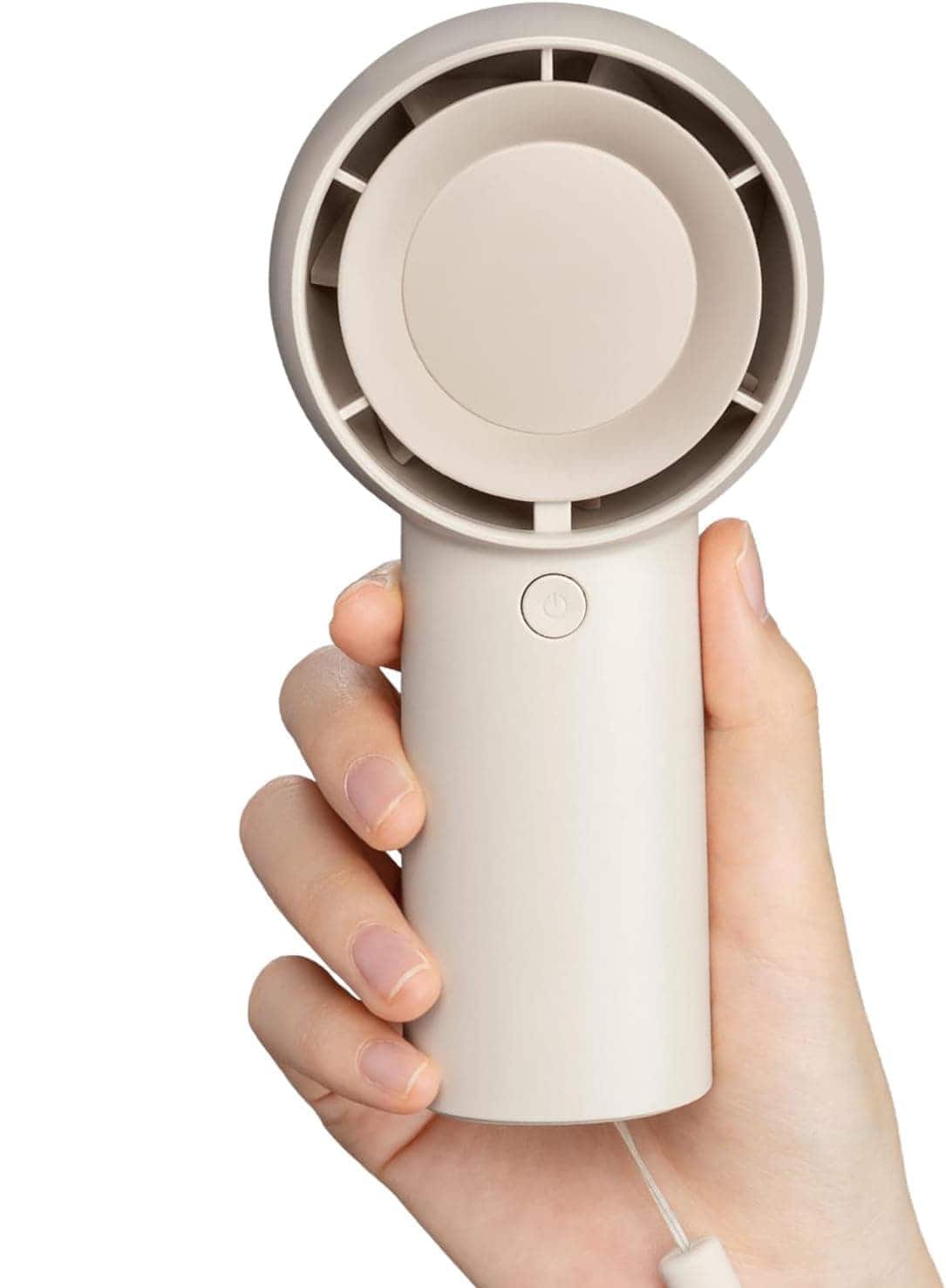 FINEAK - 4000mAh 5-Speed Handheld Turbo Fan 16H Cooling Portable Pocket Fan Brown