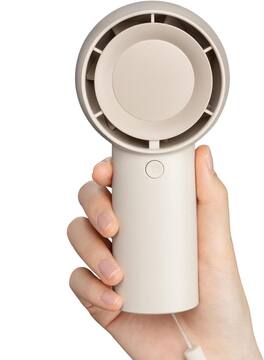 FINEAK - 4000mAh 5-Speed Handheld Turbo Fan 16H Cooling Portable Pocket Fan Brown