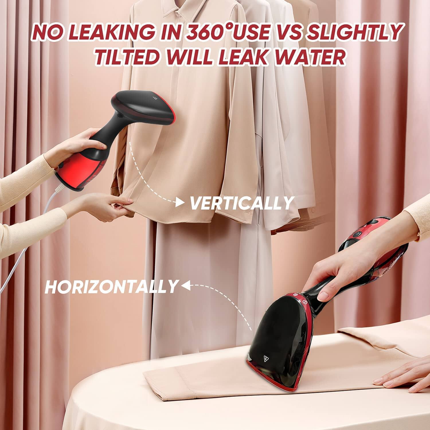 NO LEAKING IN 360° USE VS SLIGHTLY TILTED WILL LEAK WATER

VERTICALLY

HORIZONTALLY