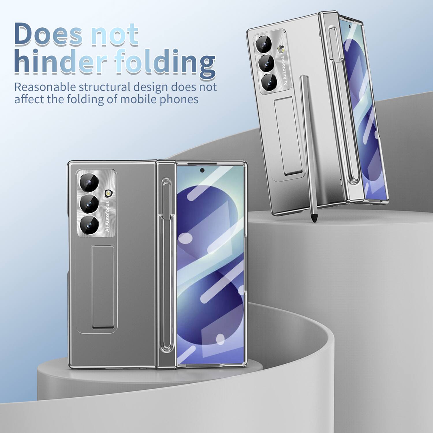 Does not hinder folding  
Reasonable structural design does not affect the folding of mobile phones  
AI Autofocus