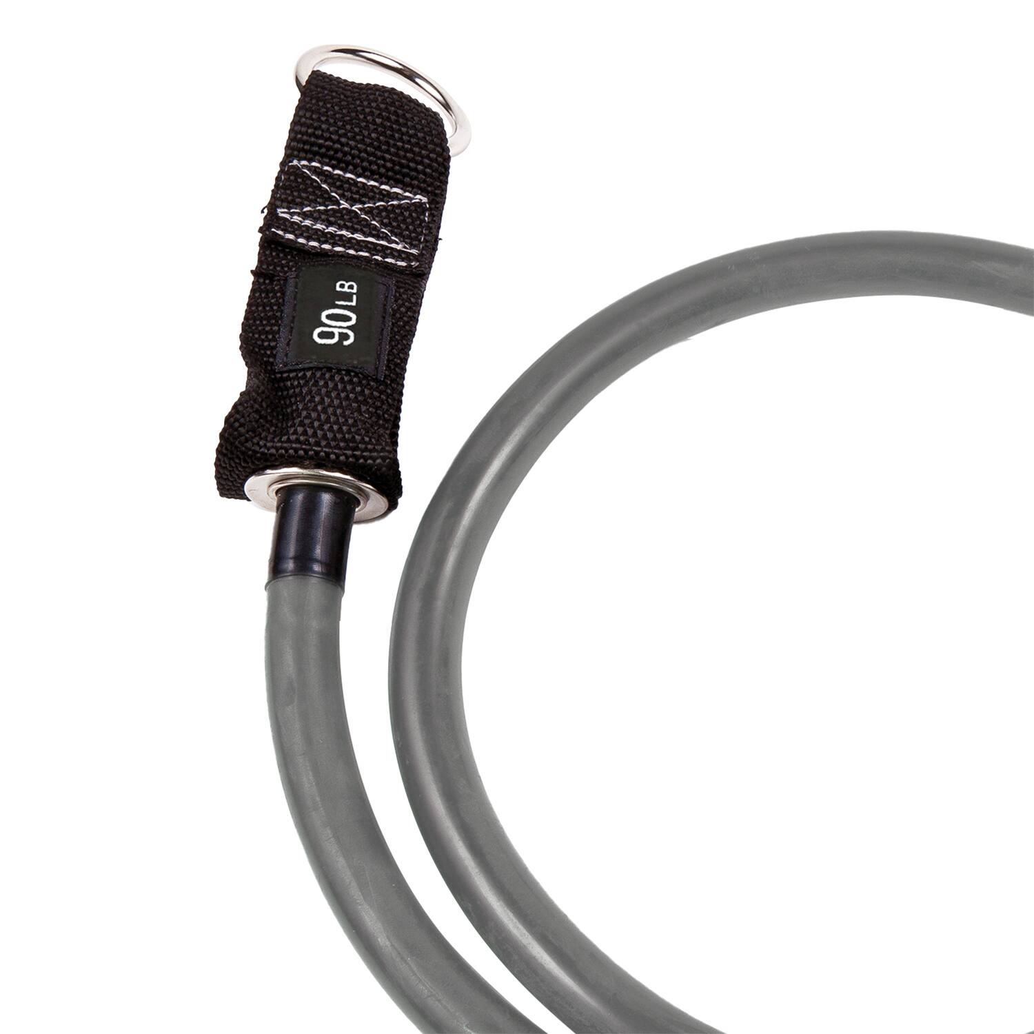 Angle. GoFit - Power Tube Resistance Band - Gray.