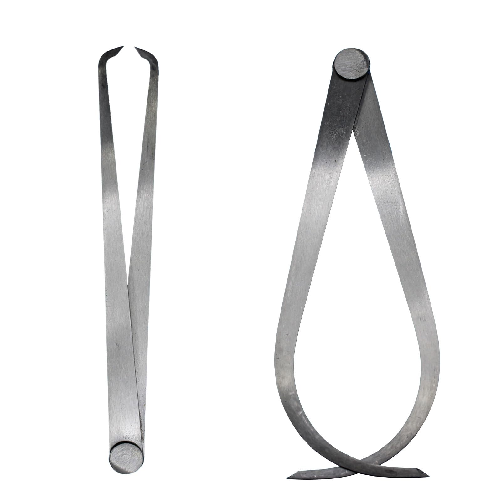 Alt View 1. Dapper Styles - Pair Of Metal Inside Outside Caliper Tools - Bent-leg And Straight-leg Design For Accurate Measurements Pot... - 12 inch.