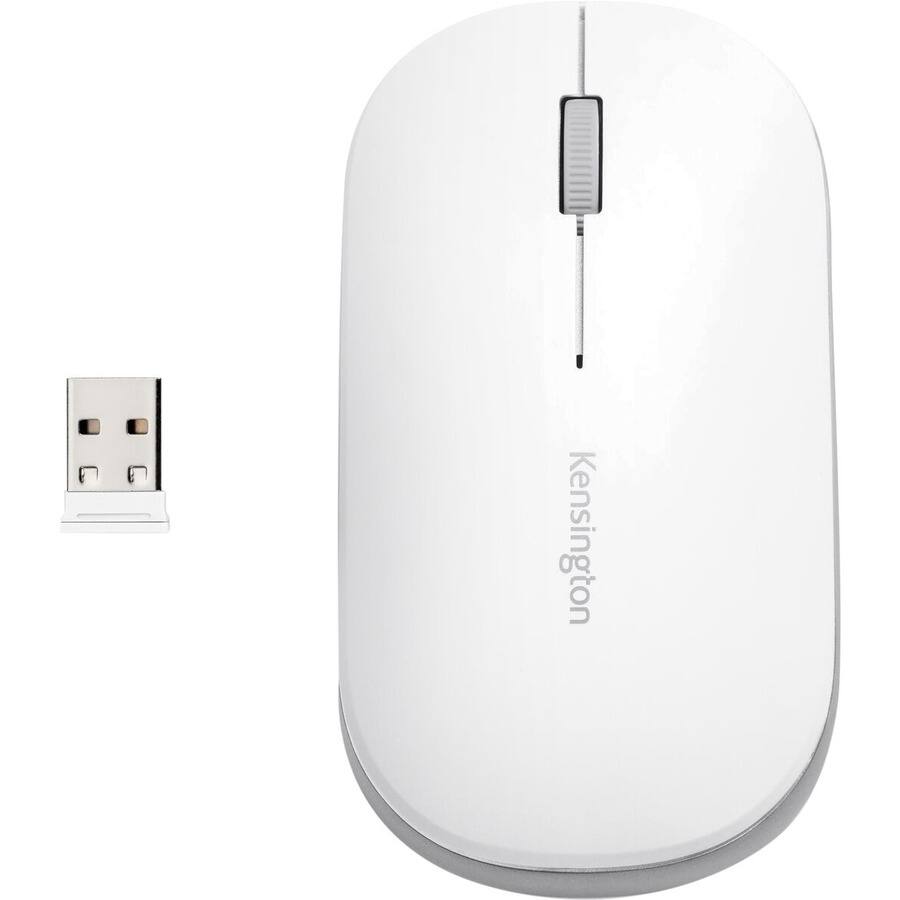 Alt View 1. Kensington - Kensington SureTrack Dual Wireless Mouse - Optical - Wireless - Bluetooth/Radio Frequency - 2.40 GHz - White - USB 2.0 - White.