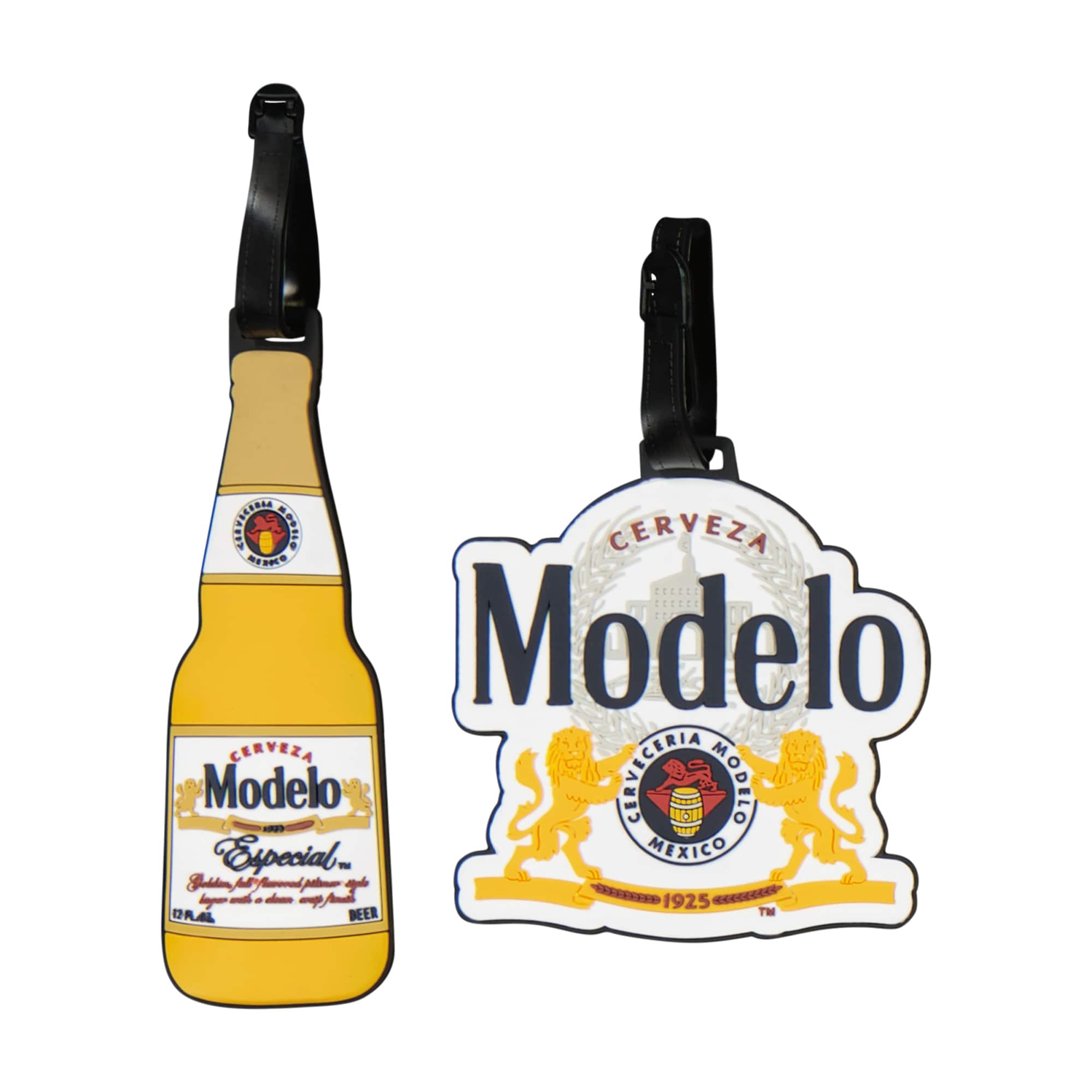 Concept One - Modelo 2-Piece Bottle & Logo Badge Luggage Tag Set - Multi