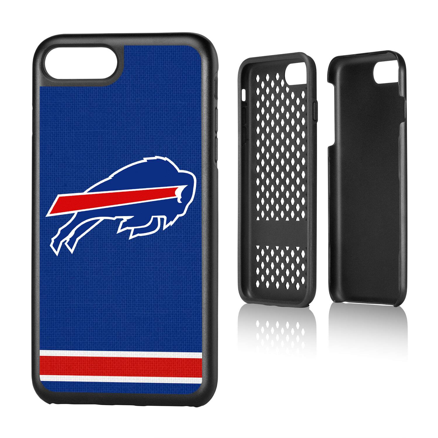 Alt View 3. Keyscaper - Buffalo Bills iPhone Rugged Stripe Design Case - 14 Pro - Multicolor.