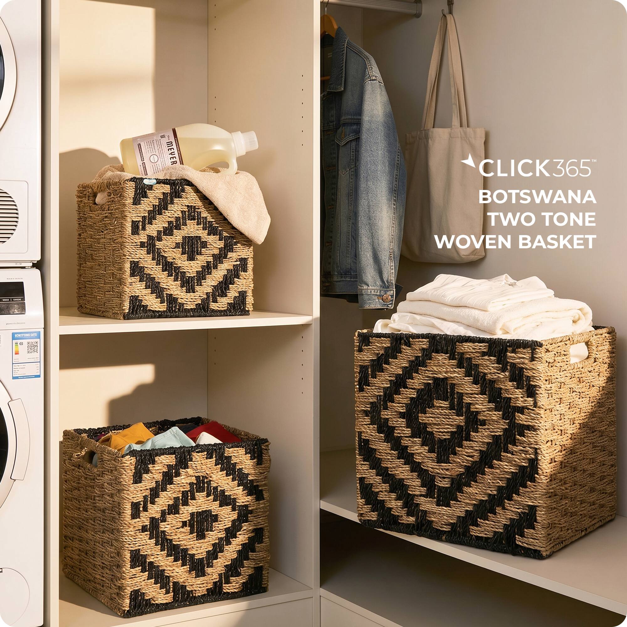 MEYER  
CLICK365 BOTSWANA TWO TONE WOVEN BASKET