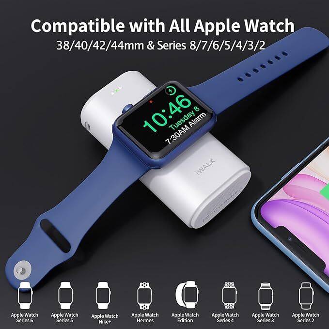 Compatible with All Apple Watch  
38/40/42/44mm & Series 8/7/6/5/4/3/2  

Apple Watch Series 6  
Apple Watch Series 5  
Apple Watch Nike+  
Apple Watch Hermes  
Apple Watch Edition  
Apple Watch Series 4  
Apple Watch Series 3  
Apple Watch Series 2