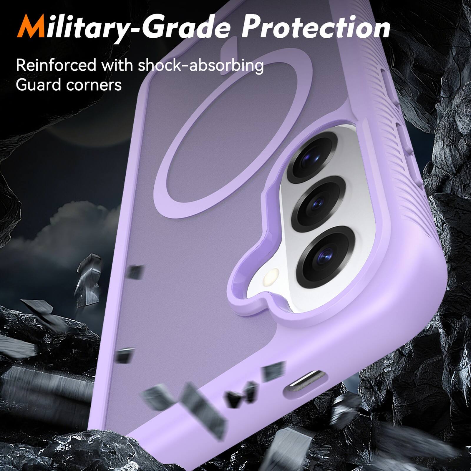 Military-Grade Protection  
Reinforced with shock-absorbing Guard corners