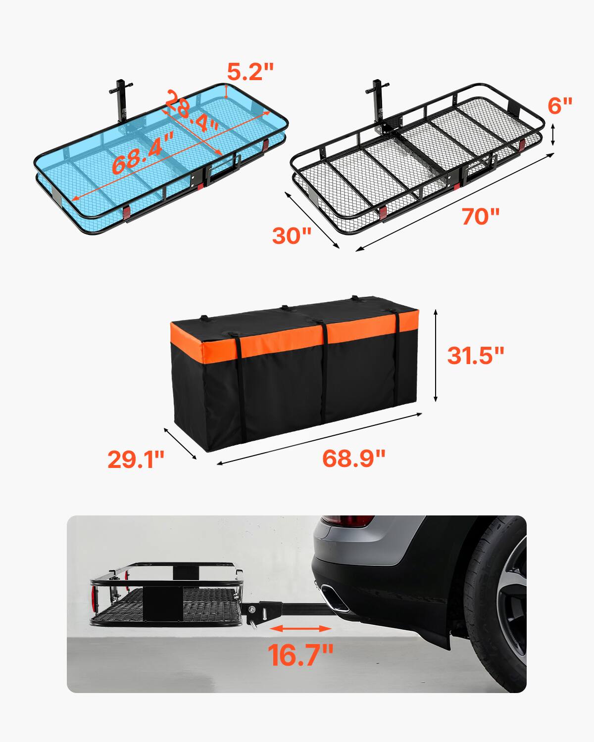 The corrected and grouped measurements from the image are:

- 5.2"
- 28.4"
- 68.4"
- 30"
- 70"
- 6"
- 31.5"
- 29.1"
- 68.9"
- 16.7"